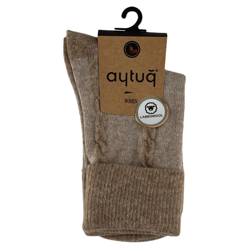 Шкарпетки жіночі Aytug 45019 Lambswool високі бежеві Size 36-40