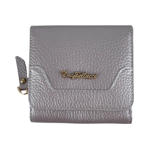 Шкіряний гаманець жіночий Tony Bellucci 864-1033 сріблястий