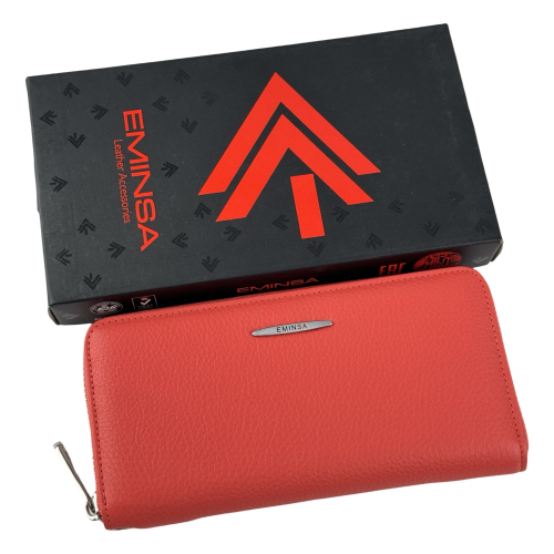 Гаманець жіночий шкіряний Eminsa 2159 18-25 кораловий