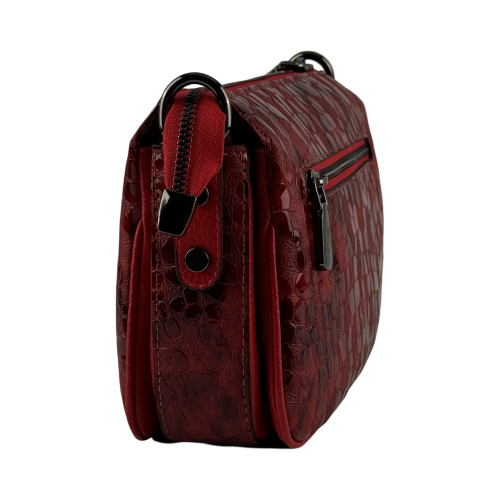 Сумка женская кожаная лакированная Karya 5069-589 красная