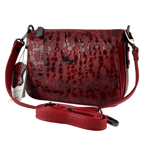 Сумка женская кожаная лакированная Karya 5069-589 красная