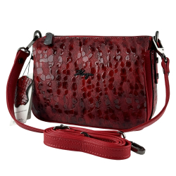 Сумка женская кожаная лакированная Karya 5069-589 красная