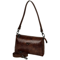 Сумка жіноча шкіряна лакована Karya 5070-557 коньяк