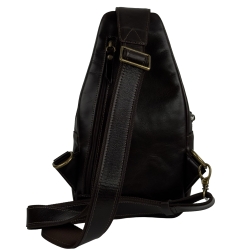 Сумка чоловіча шкіряна через плече Vittorio Safino VS 095 коричнева Кентуккі