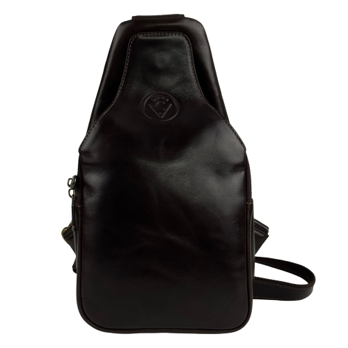 Сумка чоловіча шкіряна через плече Vittorio Safino VS 095 коричнева Кентуккі