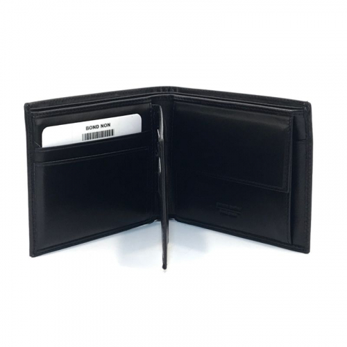 Гаманець чоловічий шкіряний гладкий Bond 519-1 чорний