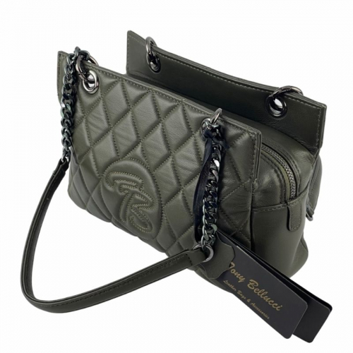 Сумка жіноча шкіряна Tony Bellucci 0462-2011 хаки