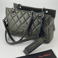 Сумка женская кожаная Tony Bellucci 0462-2011 хаки