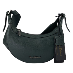 Сумка-напівмісяць жіноча шкіряна Tony Bellucci 0400-1005 темно-зелена