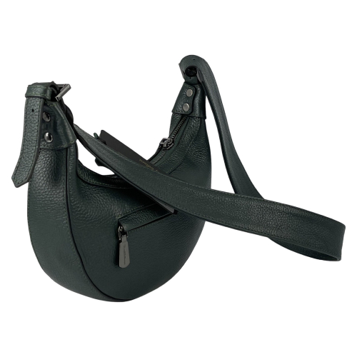 Сумка-напівмісяць жіноча шкіряна Tony Bellucci 0400-1005 темно-зелена