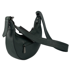 Сумка-напівмісяць жіноча шкіряна Tony Bellucci 0400-1005 темно-зелена