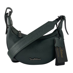 Сумка-напівмісяць жіноча шкіряна Tony Bellucci 0400-1005 темно-зелена