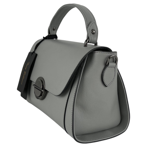 Сумка жіноча шкіряна Tony Bellucci 0551-1031 світло-сіра