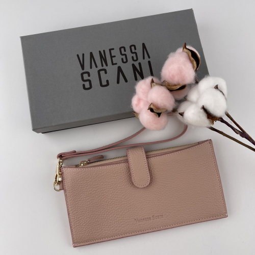 Гаманець-портмоне жіночий шкіряний Vanessa Scani T810-202 світло-рожевий