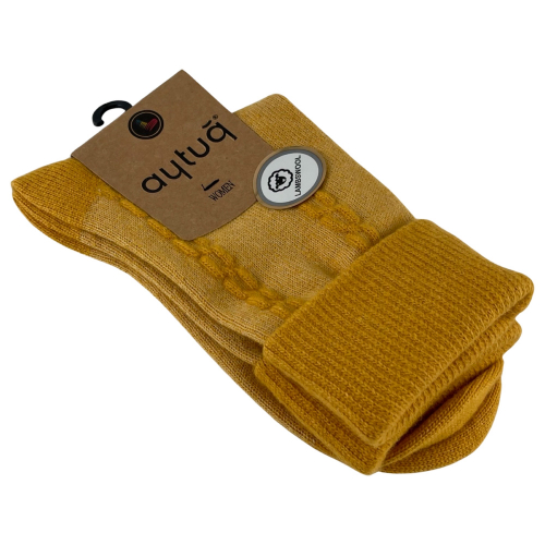 Шкарпетки жіночі Aytug 45019 Lambswool високі жовті Size 36-40