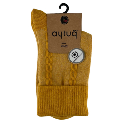 Шкарпетки жіночі Aytug 45019 Lambswool високі жовті Size 36-40