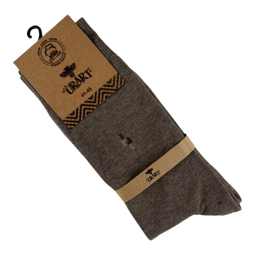 Шкарпетки чоловічі Urart Cotton 7451 високі світло-коричневі Size 41-45