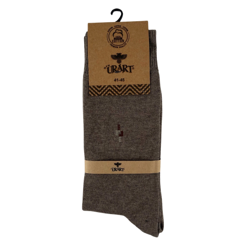 Шкарпетки чоловічі Urart Cotton 7451 високі світло-коричневі Size 41-45