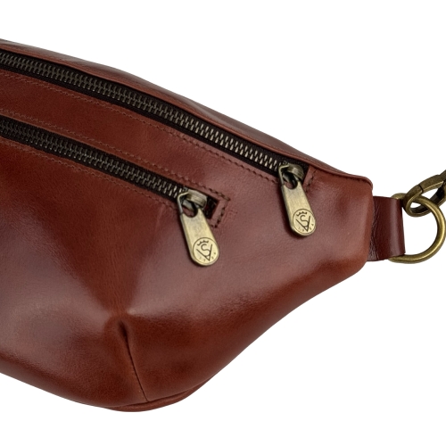 Сумка крос боді чоловіча шкіряна Vittorio Safino VS 055 коньяк Кентуккі