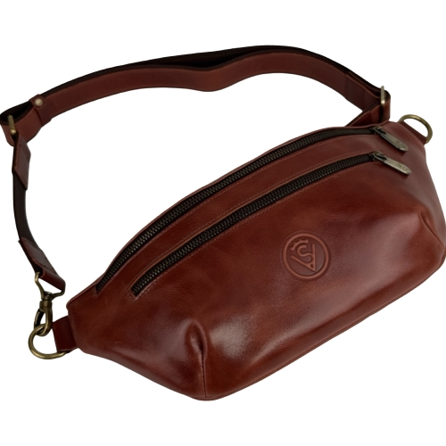 Сумка крос боді чоловіча шкіряна Vittorio Safino VS 055 коньяк Кентуккі