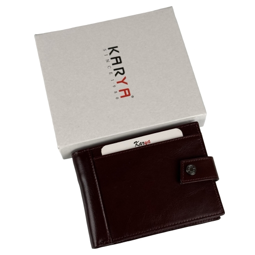 Гаманець чоловічий шкіряний Karya 0456-614 темно-коричневий