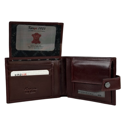 Гаманець чоловічий шкіряний Karya 0456-614 темно-коричневий