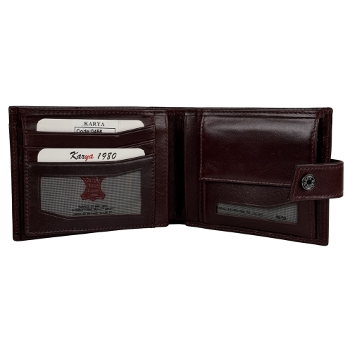 Гаманець чоловічий шкіряний Karya 0456-614 темно-коричневий