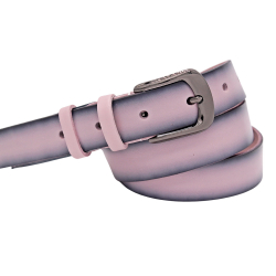 Ремінь жіночий шкіряний Кремінь 05.30.00.18 120 см пудровий