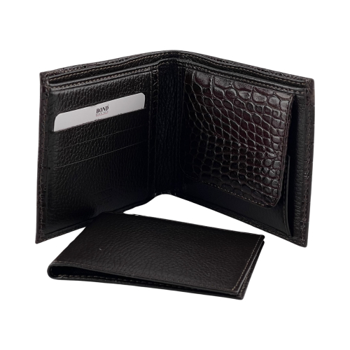 Кошелек мужской кожаный Bond Non 531-355 темно-коричневый