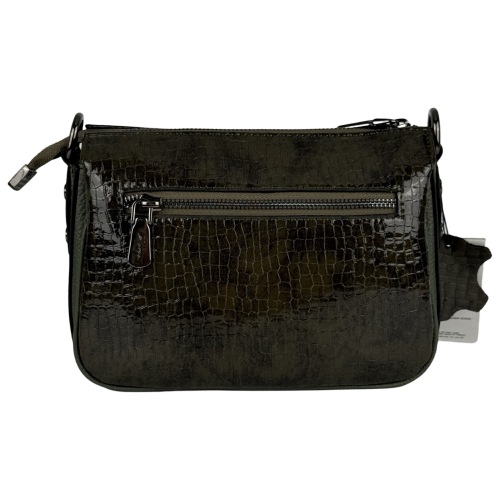 Сумка женская кожаная лакированная Karya 5069 хаки