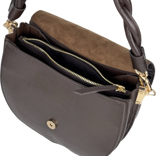 Сумка женская кожаная Karya 2448-654 темно-коричневая