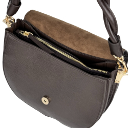 Сумка жіноча шкіряна Karya 2448-654 темно-коричнева