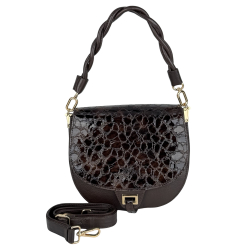 Сумка жіноча шкіряна Karya 2448-654 темно-коричнева