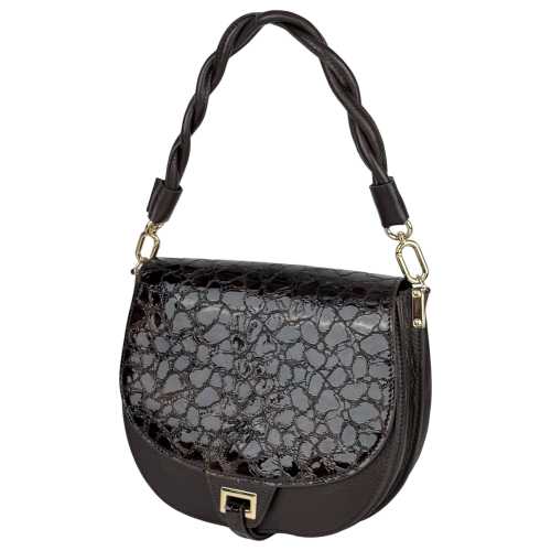 Сумка женская кожаная Karya 2448-654 темно-коричневая