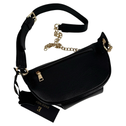 Сумка крос-боді жіноча шкіряна Enzo Nori EN1023-901 чорна