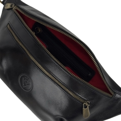 Сумка крос боді чоловіча шкіряна Vittorio Safino VS 055 чорна Кентуккі