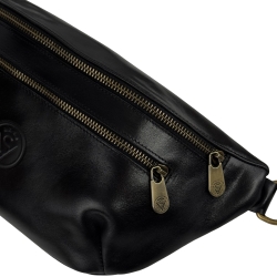 Сумка крос боді чоловіча шкіряна Vittorio Safino VS 055 чорна Кентуккі