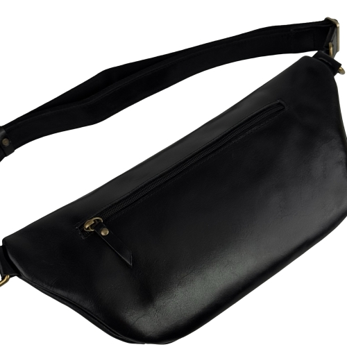 Сумка крос боді чоловіча шкіряна Vittorio Safino VS 055 чорна Кентуккі