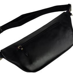 Сумка крос боді чоловіча шкіряна Vittorio Safino VS 055 чорна Кентуккі