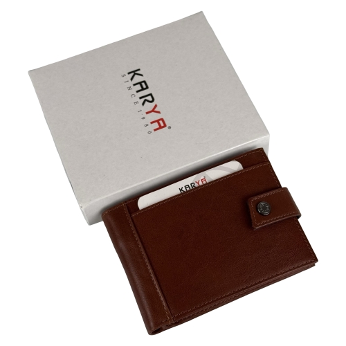 Гаманець чоловічий шкіряний Karya 0456-615 коричневий 