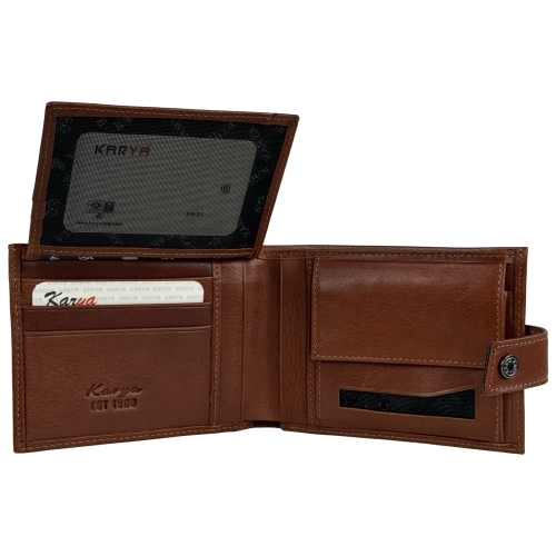 Гаманець чоловічий шкіряний Karya 0456-615 коричневий 