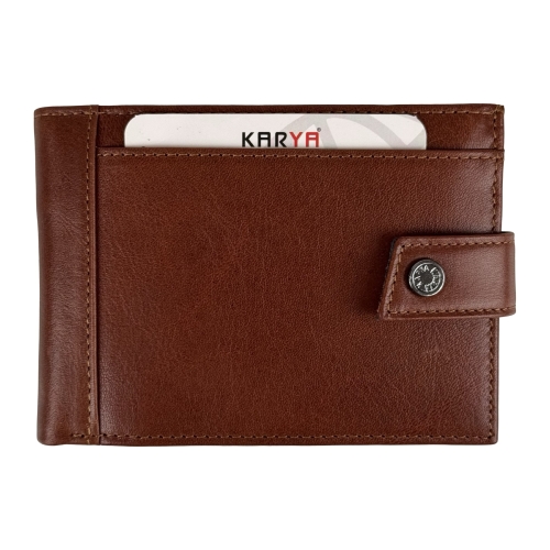 Гаманець чоловічий шкіряний Karya 0456-615 коричневий 