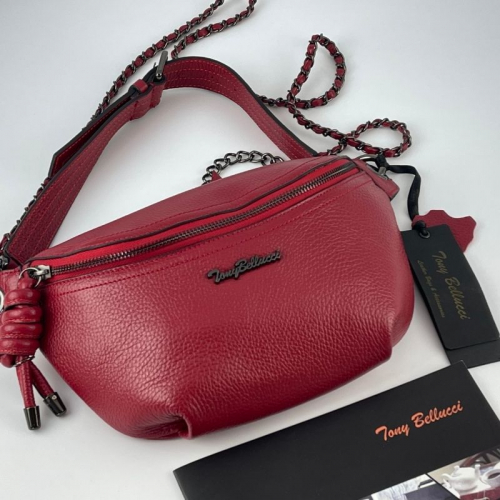 ​Сумка крос-боді жіноча шкіряна Tony Bellucci 0398-282 червона