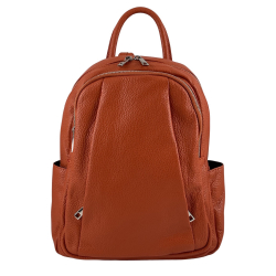 Рюкзак жіночий шкіряний Genuine Leather 543311 помаранчевий​