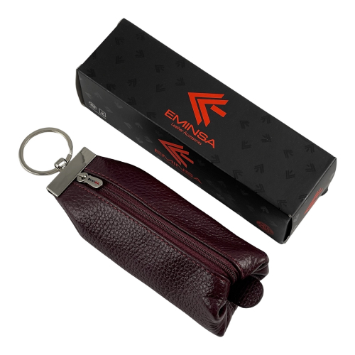 Ключниця шкіряна Eminsa 1588 18-6 бордова