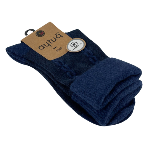 Шкарпетки жіночі Aytug 45019 Lambswool високі сині Size 36-40