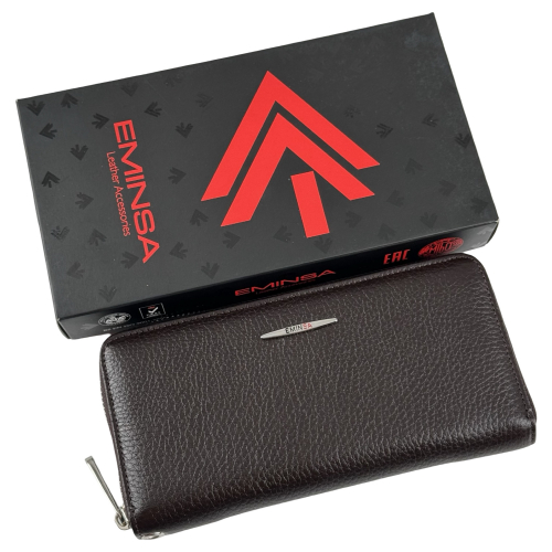 Кошелек женский кожаный Eminsa 2159 37-3 темно-коричневый
