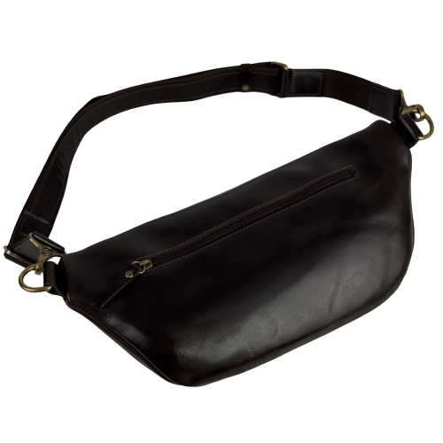 Сумка крос боді чоловіча шкіряна Vittorio Safino VS 055 коричнева Кентуккі