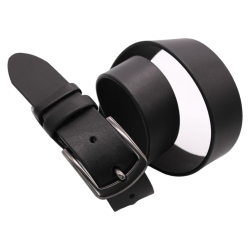 Ремінь чоловічий шкіряний Кремінь 01.40.00.160 чорний 110 см