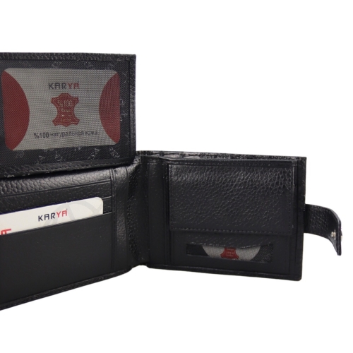 Гаманець чоловічий шкіряний Karya 0456-53 чорний